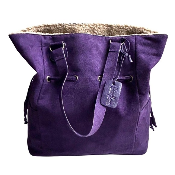 NWOT Neiman Marcus Faux Suede Adjustable Tote Bag - Picture 1 of 14